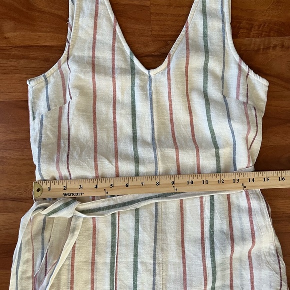 American Eagle Women’s Jumpsuit Blend V Neeck Sleeveless Striped Size XS - Picture 7 of 10